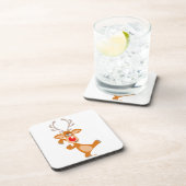 Niedlich Dancing Cartoon Rentier Untersetzer Set (Rechte Seite)