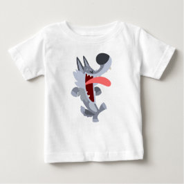 Niedlich Dancing Cartoon Wolf Baby T - Shirt