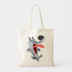 Niedlich Dancing Cartoon Wolf Bag Tragetasche