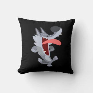 Niedlich Dancing Cartoon Wolf Kissen