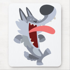 Niedlich Dancing Cartoon Wolf Mousepad