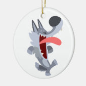 Niedlich Dancing Cartoon Wolf Ornament (Links)
