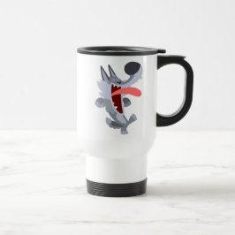 Niedlich Dancing Cartoon Wolf Tasse