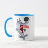 Niedlich Dancing Cartoon Wolf Tasse (Links)