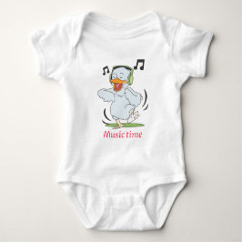 Niedlich Dancing Duck Baby Bodysuit - Music Time D Baby Strampler