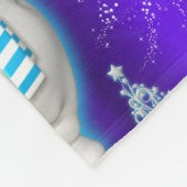 Niedlich Dancing Snowmen Blauer Weihnachtsfest Fleecedecke (Ecke)