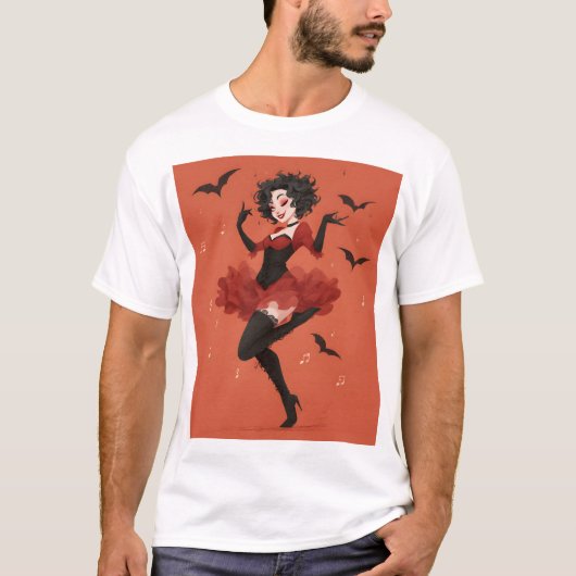 Niedlich Dancing Vampire T-Shirt (Vorderseite)