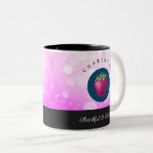 Niedlich dankbar und gesegnet Erdbeere hinzufügen Zweifarbige Tasse (VorderseiteRechts)