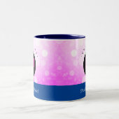Niedlich dankbar und gesegnet Herz, Ihren Namen ro Zweifarbige Tasse (Mittel)