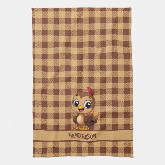 Niedlich Dankbarer Erntedank Türkei Geschirrtuch (Vertikal)