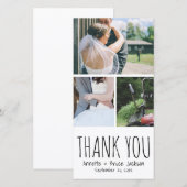 Niedlich Danke, dass Sie Typografie Script Wedding Dankeskarte (Vorne/Hinten)