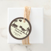 Niedlich Danke, Dinosaurier-Silhouetten Geburtstag Geschenkanhänger (Beispiel)