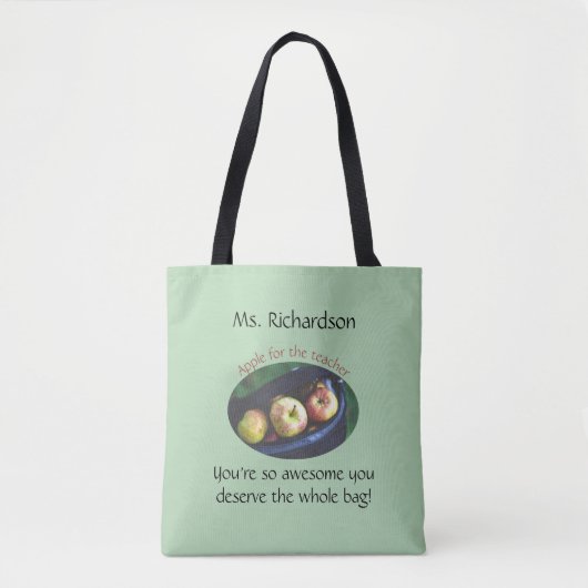 Niedlich danke einem Lehrer Tasche (Vorderseite)