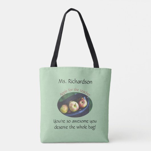 Niedlich danke einem Lehrer Tasche (Rückseite)
