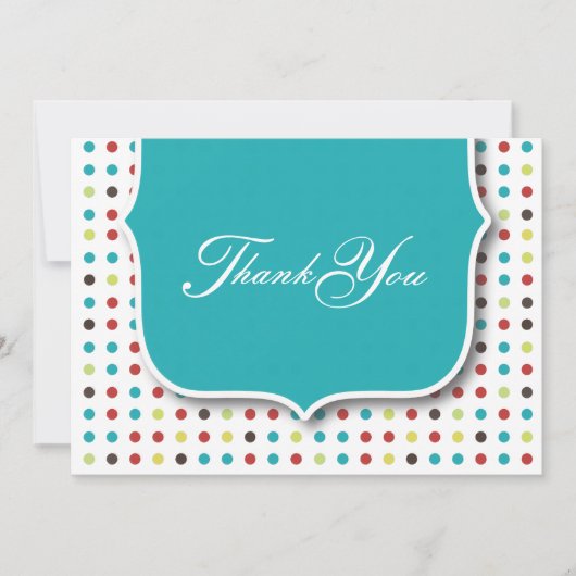 Niedlich danke flache Karte (Vorderseite)