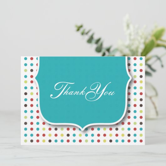 Niedlich danke flache Karte (Stehend Vorderseite)