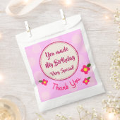 Niedlich Danke für die Geburtstagsparty Pink Geschenktütchen (Ausgeschnitten)
