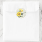 Niedlich danke Ihnen Blume Runder Aufkleber (Tasche)