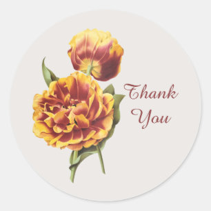 Niedlich danke Ihnen Blume Runder Aufkleber