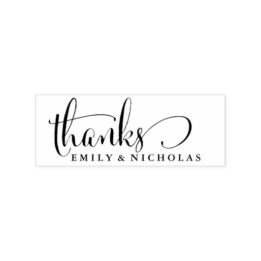 Niedlich danke Ihnen Briefmarke mit Kalligraphie S Gummistempel (Prägung)