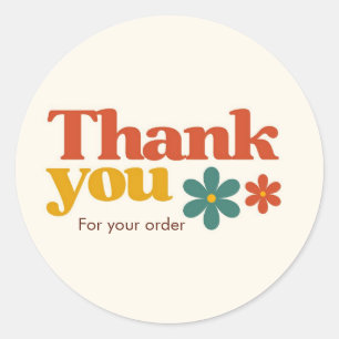 Niedlich danke Ihnen Sticker farbenfroh und elegan