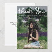 Niedlich danke Typografie-Skript-Absolvent-Foto (Vorne/Hinten)