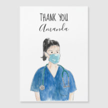 Niedlich Dankeschön an Nurse Custom Watercolor Bla