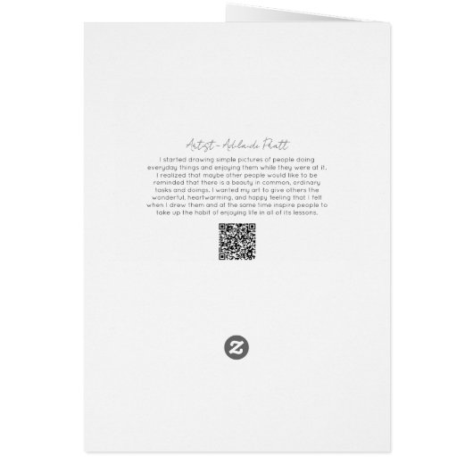 Niedlich Dankeschön-Karte für den Fall (Hinten)