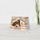 Niedlich Dankeschön-Karte mit Beagle Puppy Dankeskarte (Vorderseite)