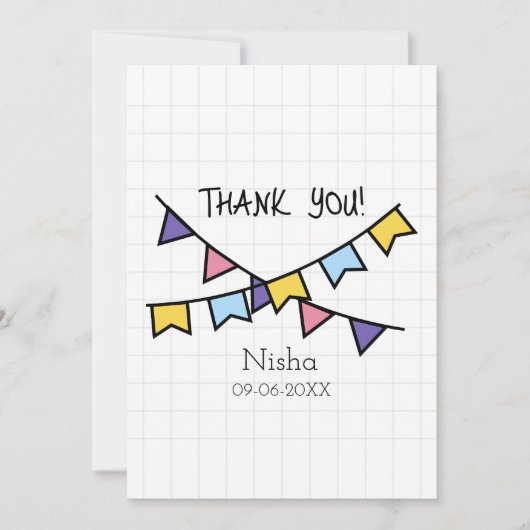 Niedlich Dankeschön Kinder haben einen Hintergrund Dankeskarte (Vorderseite)