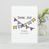 Niedlich Dankeschön Kinder haben einen Hintergrund Dankeskarte (Stehend Vorderseite)