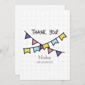 Niedlich Dankeschön Kinder haben einen Hintergrund Dankeskarte (Vorne/Hinten)