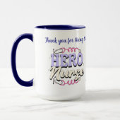 Niedlich Dankesnacht Blues Typografie PERSONALISIE Tasse (Links)