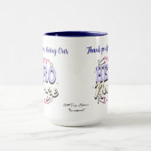 Niedlich Dankesnacht Blues Typografie PERSONALISIE Tasse (Zentrum)