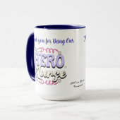 Niedlich Dankesnacht Blues Typografie PERSONALISIE Tasse (Vorderseite Links)
