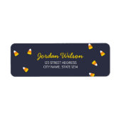 Niedlich Dark Blue Halloween Candy Corn-Adresse (Vorne)
