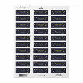 Niedlich Dark Blue Halloween Candy Corn-Adresse (Vorne)