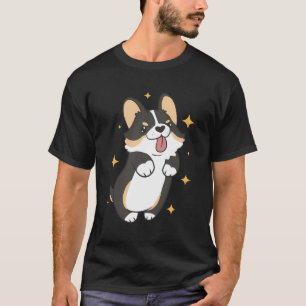 Niedlich Dark Tricolor Corgi T-Shirt