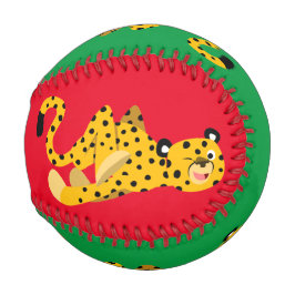 Niedlich Dashing Cartoon Cheetah Baseball