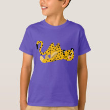 Niedlich Dashing Cartoon Cheetah Children T - Shir
