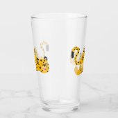 Niedlich Dashing Cartoon Cheetah Glas (Rechts)