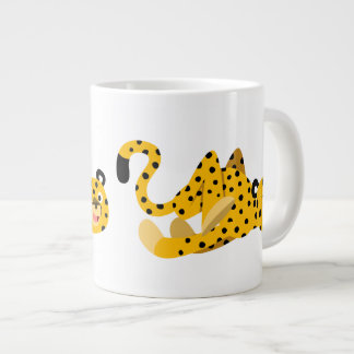 Niedlich Dashing Cartoon Cheetah Jumbo-Tasse