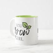 Niedlich, dass du Girl Funny Pflanze Liebhaber Mug Zweifarbige Tasse (Vorderseite Links)