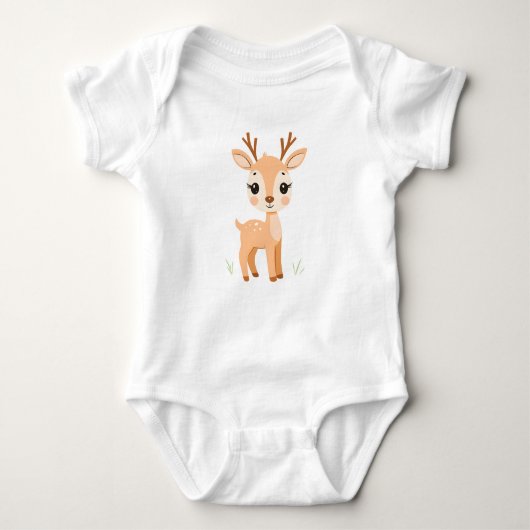 Niedlich Deer Baby Jersey Bodysuit Baby Strampler (Vorderseite)