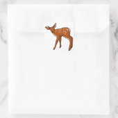 Niedlich Deer Fawn Quadratischer Aufkleber (Tasche)