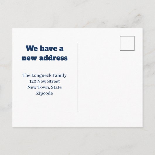 Niedlich Delft Blue Giraffen Neue Adressenverschie Postkarte (Rückseite)