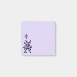 Niedlich Demon Lila Cartoon Horror-Zeichen Post-it Klebezettel