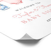 Niedlich Denim Blue Jean Girl Begrüßungszeichen Poster (Ecke)