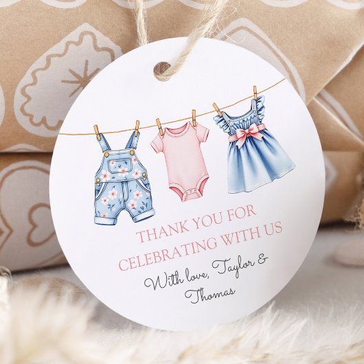 Niedlich Denim Blue Jean Girl Vielen Dank Geschenkanhänger