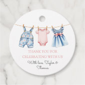 Niedlich Denim Blue Jean Girl Vielen Dank Geschenkanhänger (Vorderseite)